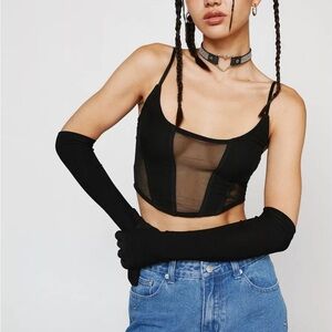 NWT Nasty Gal - Seam Detail Sheer Corset